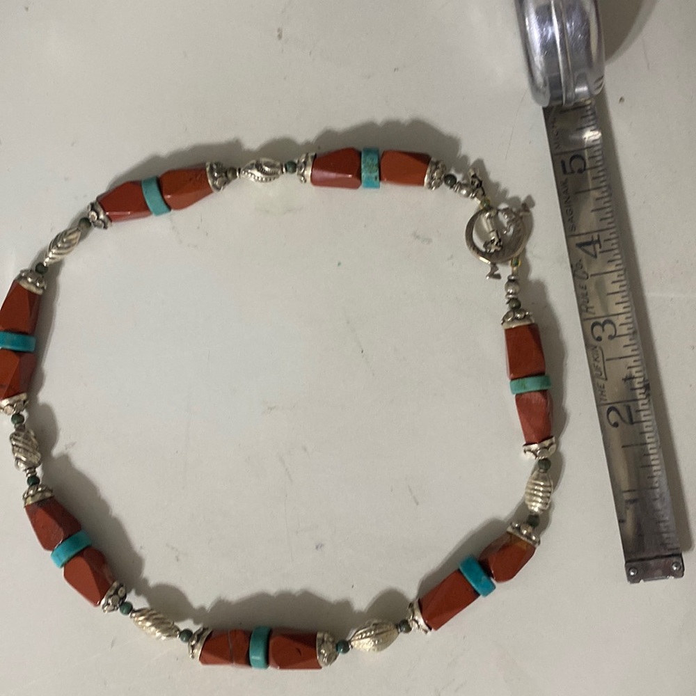 Beautiful 826, silver and stone  necklace - Picture 3 of 6
